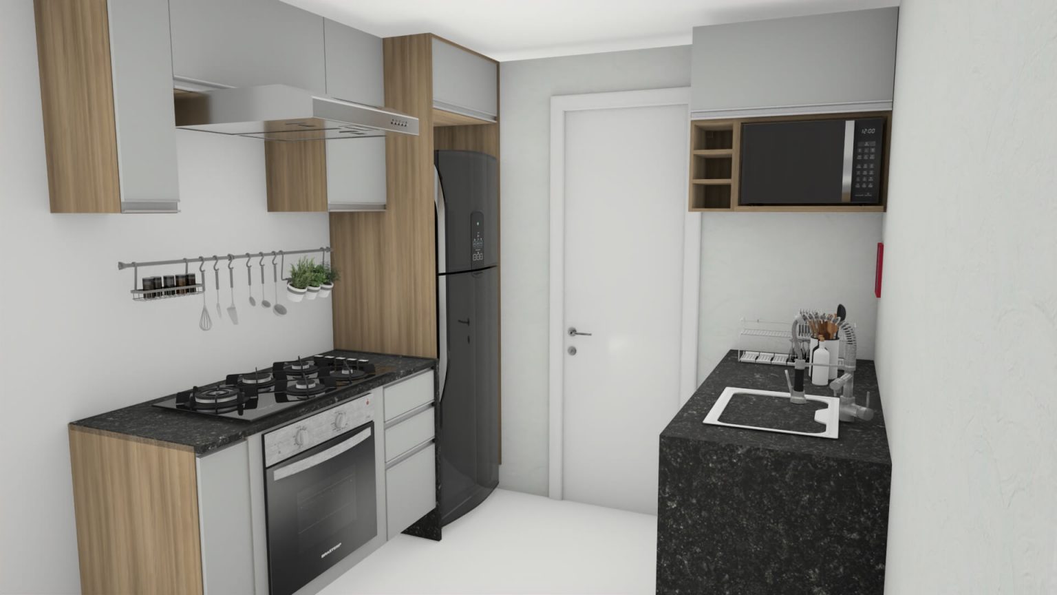 cozinha-planejada-com-cooktop-marmore-preto-millus-moveis-planejados-rj