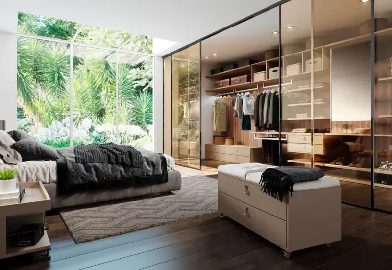 quarto-de-casal-planejado-com-closet-vidro-reflecta-moderno-moveis-planejados-millus-rio-de-janeiro-rj